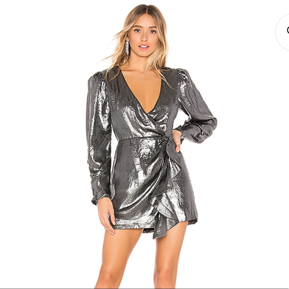House of Harlow Metallic Dress